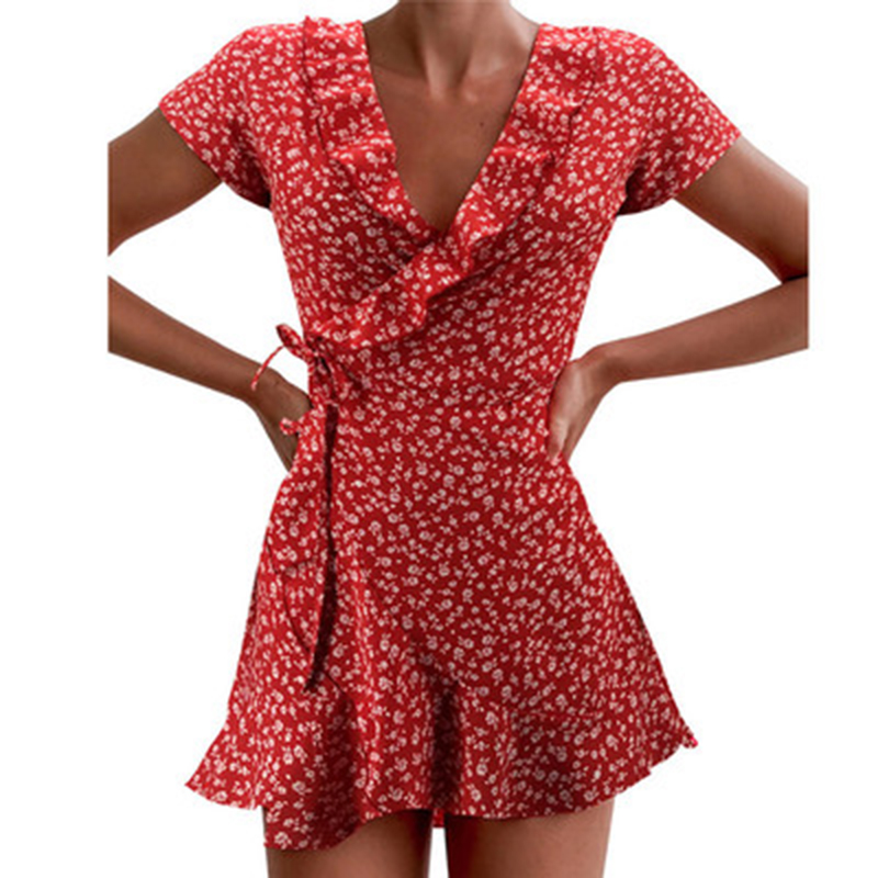 French Vintage Floral Midi Dress - Vestido floral feminino de verão, linha