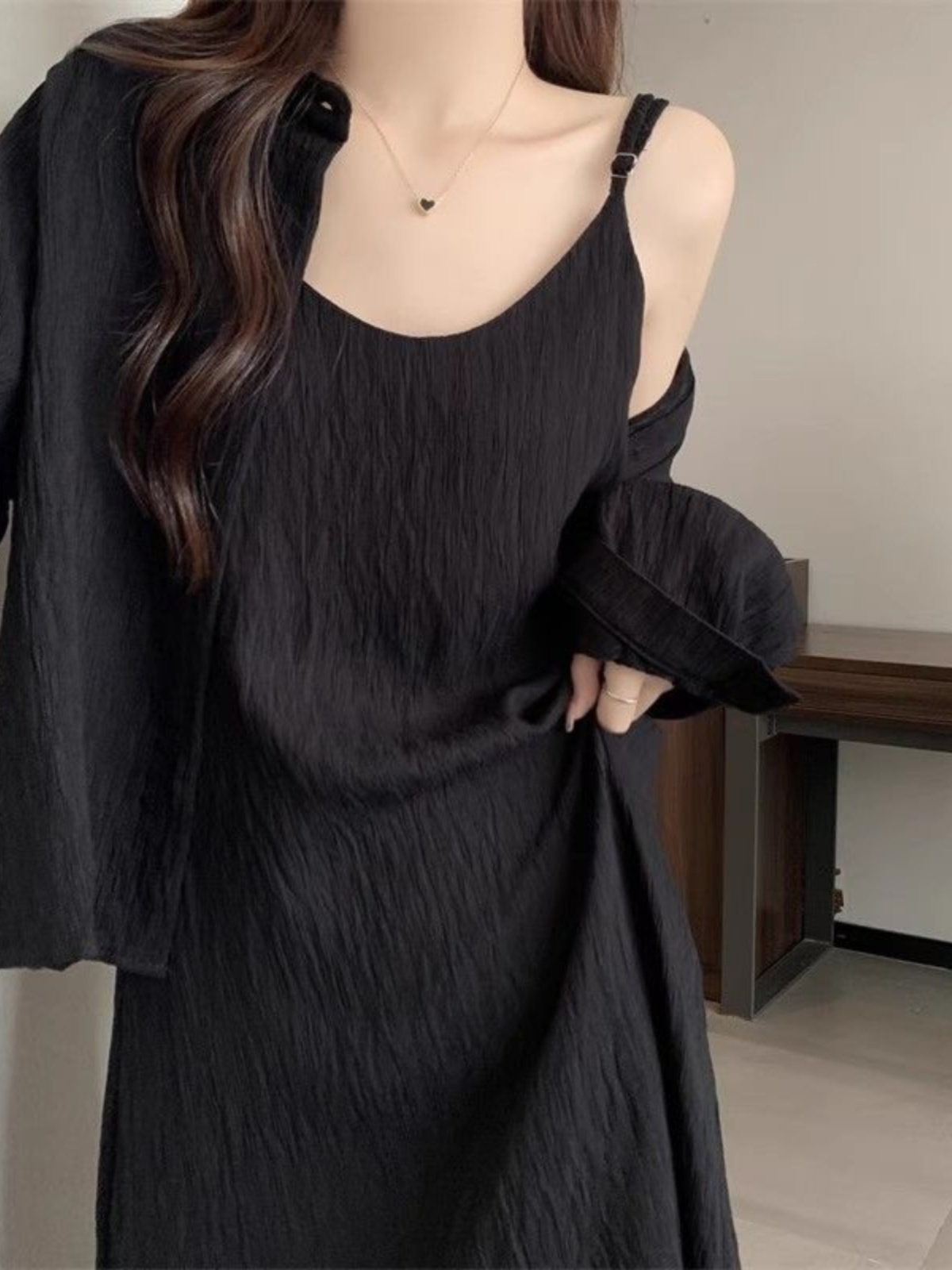 Korean Style A Line Shirt Dress - Saia Midi Feminina Plus Size de