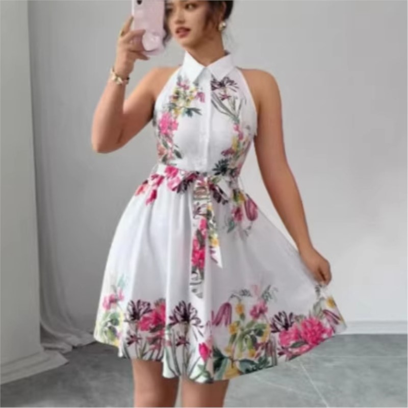 French Vintage Floral Midi Dress - Vestido Floral Feminino 2026 Primavera Verão