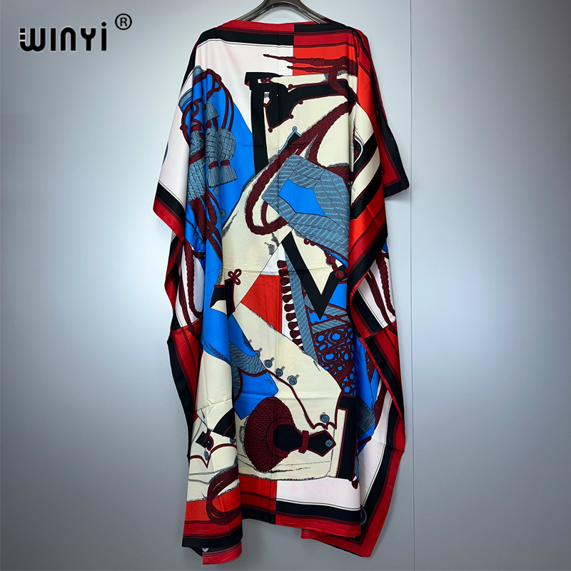 Boho Summer Beach Maxi Dress - Winyi verão kaftan africano feminino boho