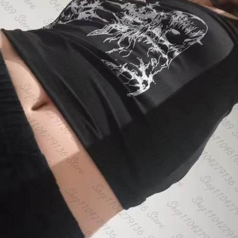 Top Corset Gótico Feminino com - Y2K Graphic Baby Tee Crop avaliação e preço