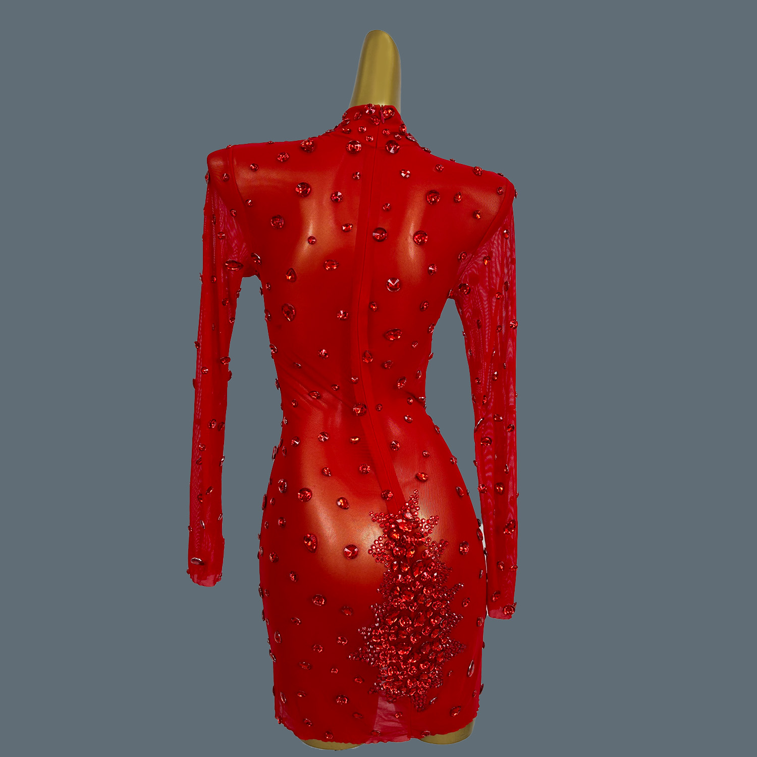 Gibin-Ver Através de Mini Vest - Sparkly Rhinestone Club Party Dress avaliação e preço