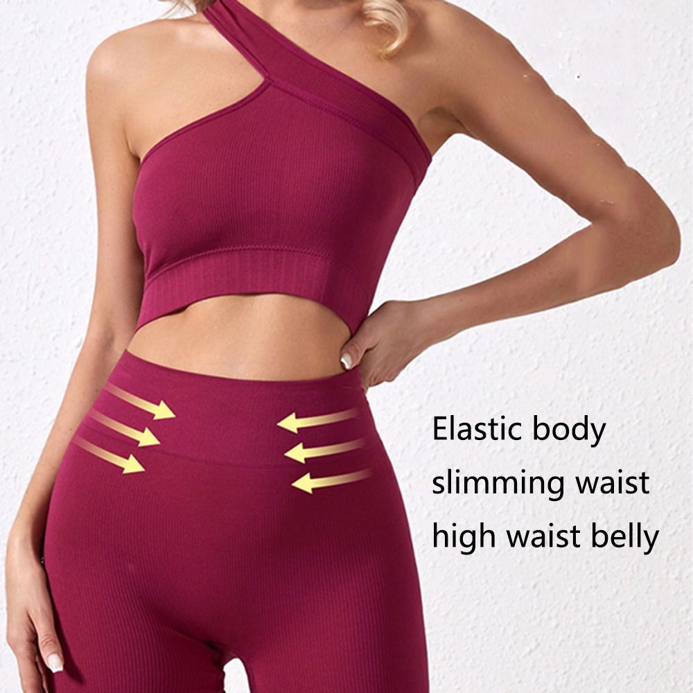 Conjunto de 2 Peças Reutilizáv - Seamless Ribbed Workout Tank Top avaliação e preço