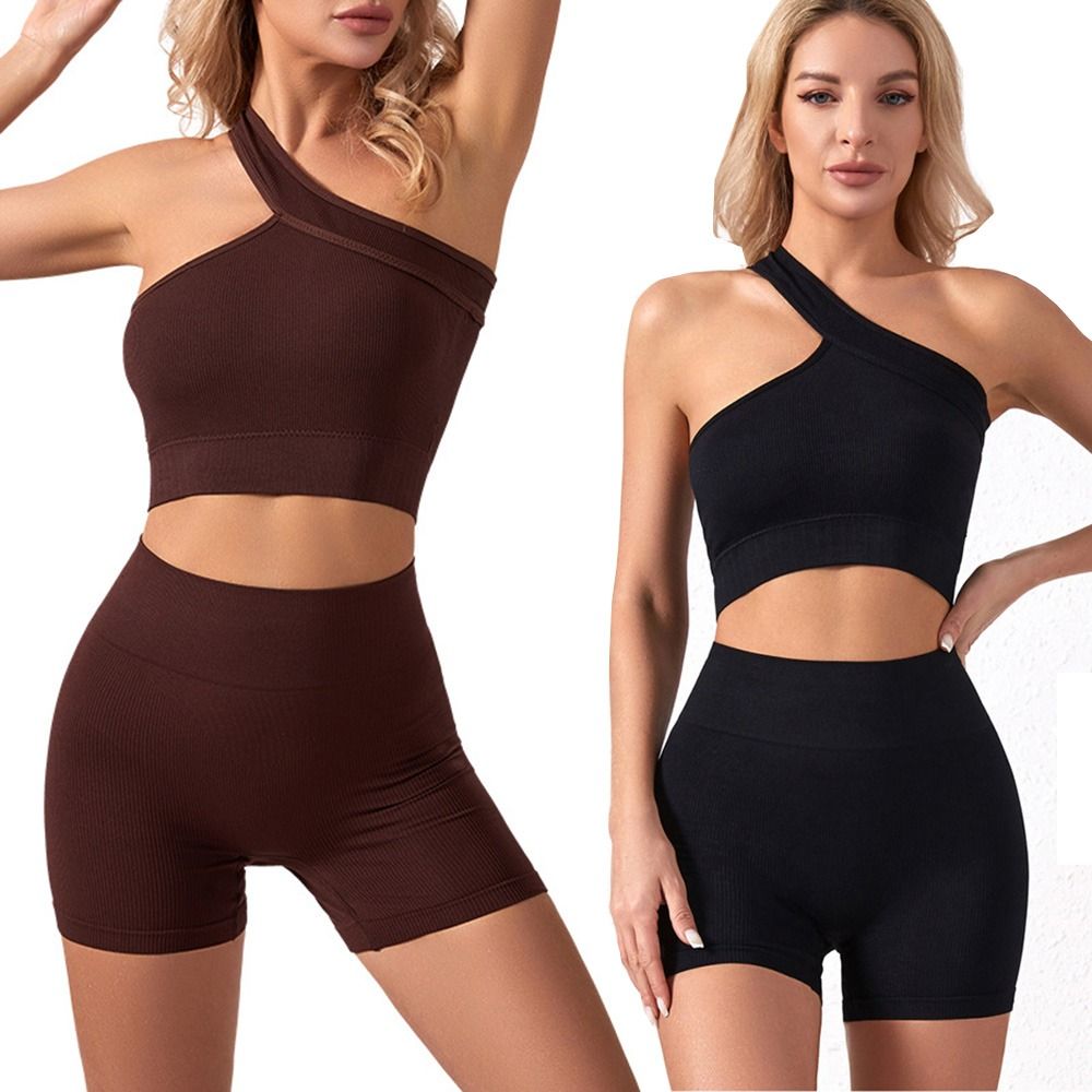Conjunto de 2 Peças Reutilizáv - Seamless Ribbed Workout Tank Top avaliação e preço