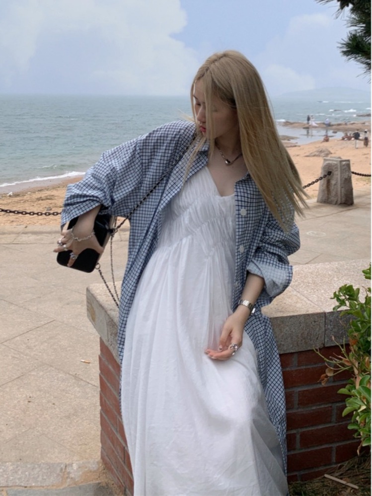 Conjunto Plus Size Chique: Cam - Korean Style A Line Shirt Dress avaliação e preço