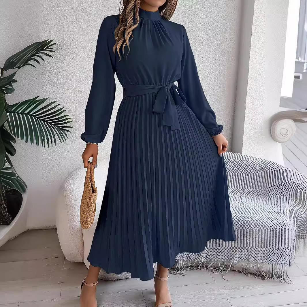 2025 elegante manga longa moda - French Vintage Floral Midi Dress avaliação e preço
