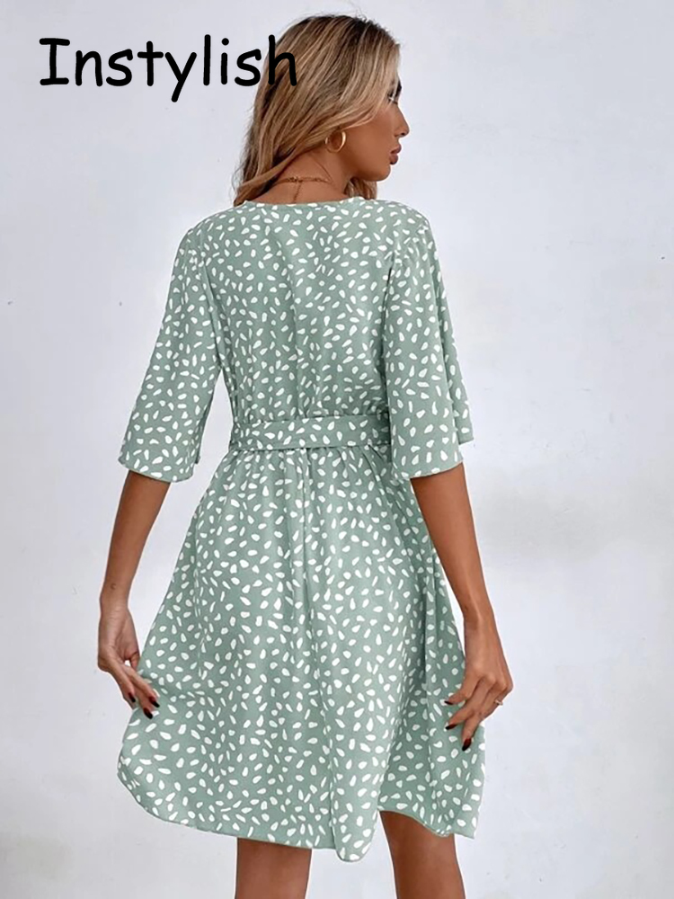 Mini vestido estampado com cin - French Vintage Floral Midi Dress avaliação e preço
