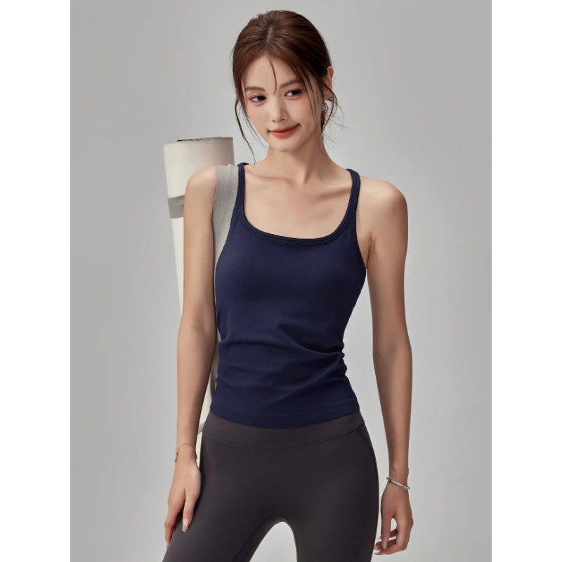 Top Sem Costura com Sutiã Embu - Seamless Ribbed Workout Tank Top avaliação e preço