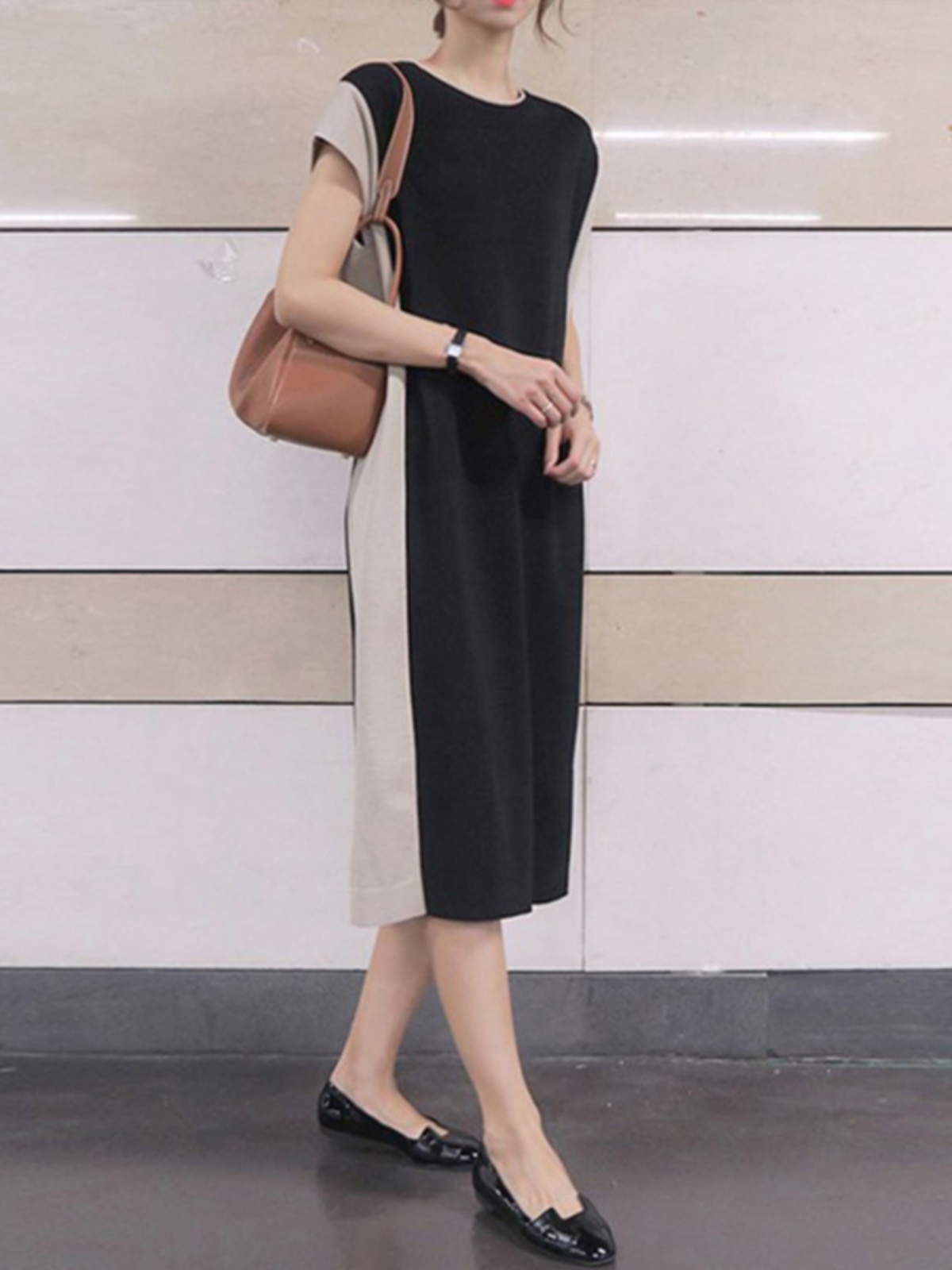 Vestido T-Shirt de Comprimento - Korean Style A Line Shirt Dress avaliação e preço