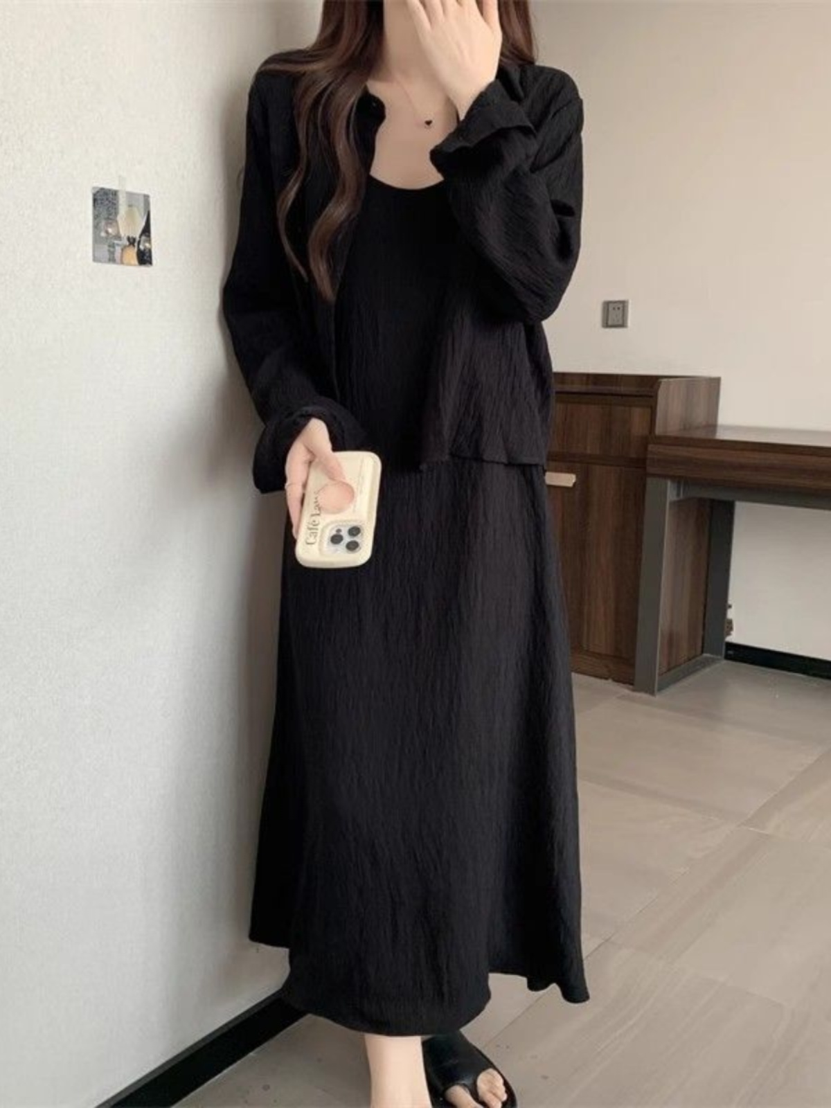 Saia Midi Feminina Plus Size d - Korean Style A Line Shirt Dress avaliação e preço