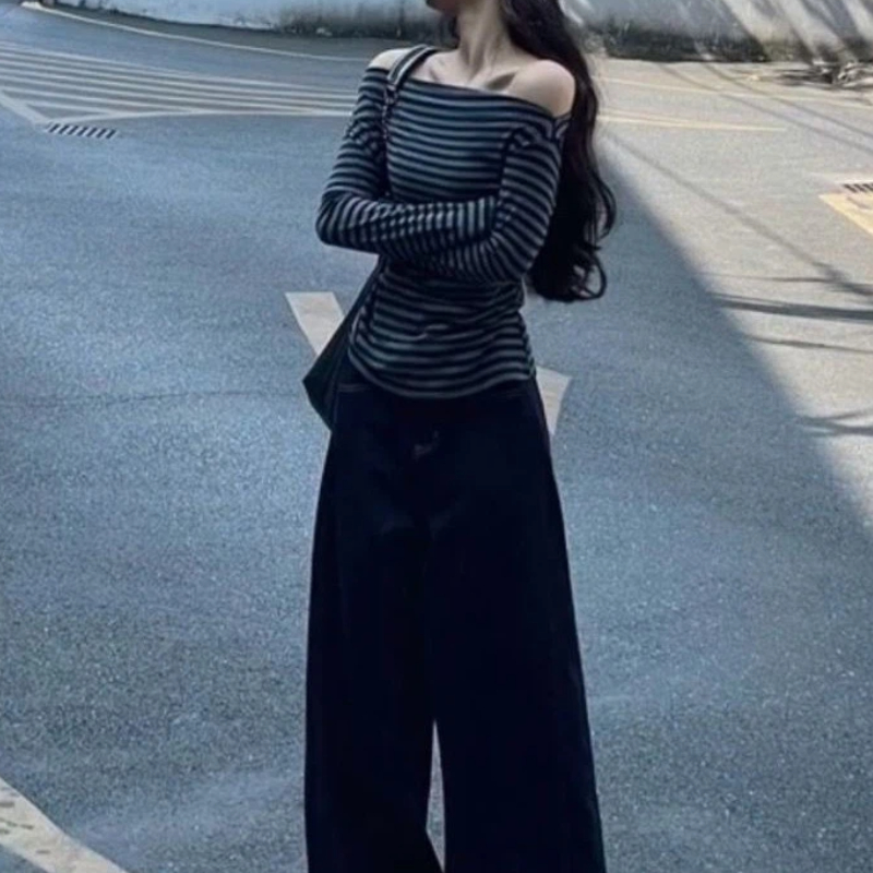 Blusa Feminina Vintage Listrad - Blouses avaliação e preço