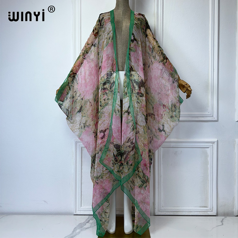 Winyi maxi quimono verão persp - Boho Summer Beach Maxi Dress avaliação e preço