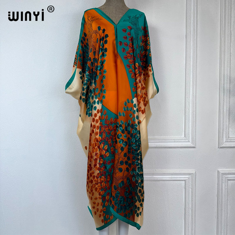 WINYI 2023 Vestido Longo Maxi  - Boho Summer Beach Maxi Dress avaliação e preço