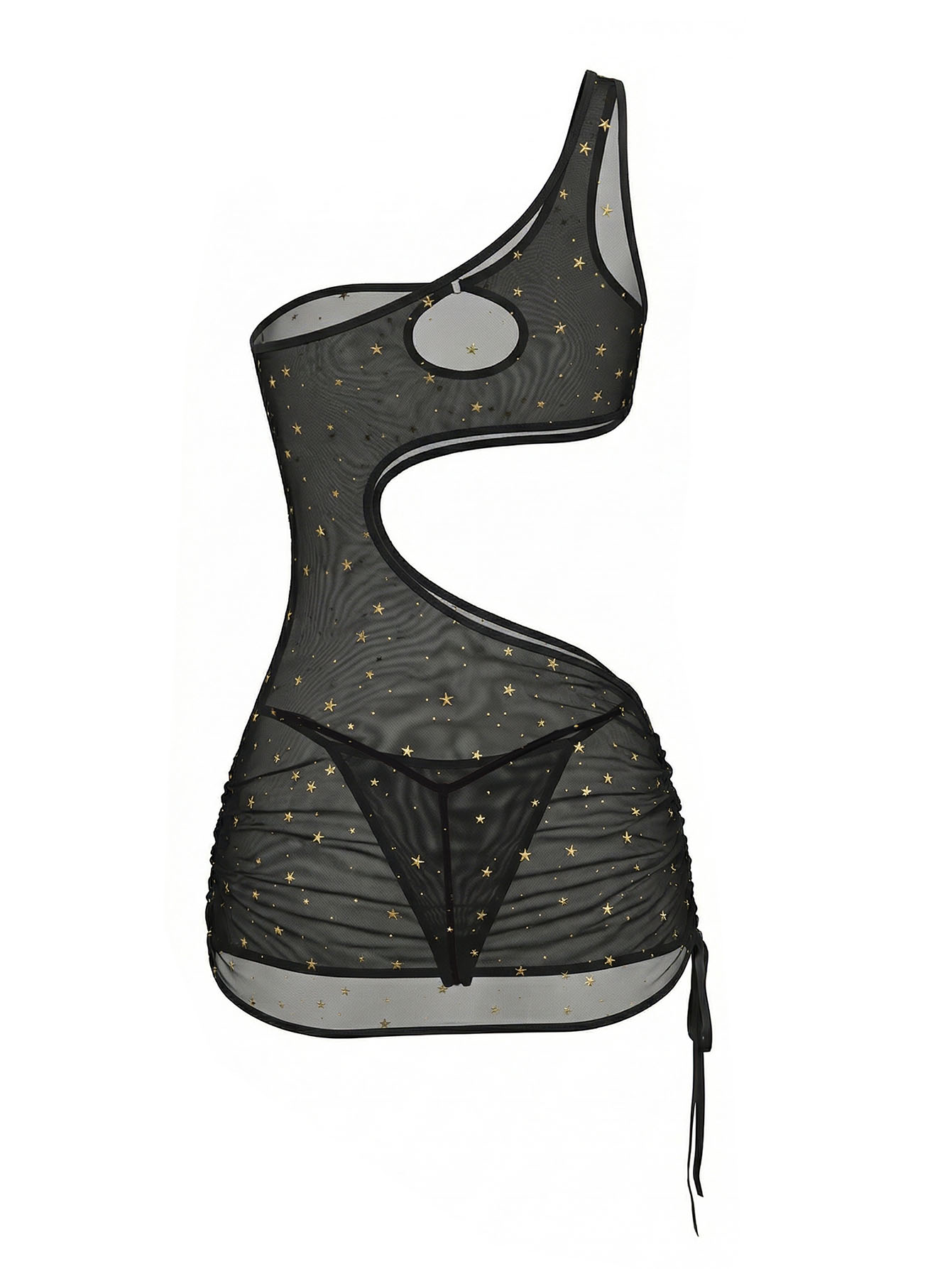 Vestido de Lingerie Preto de U - Sexy Mesh Sheer Bodycon Dress avaliação e preço