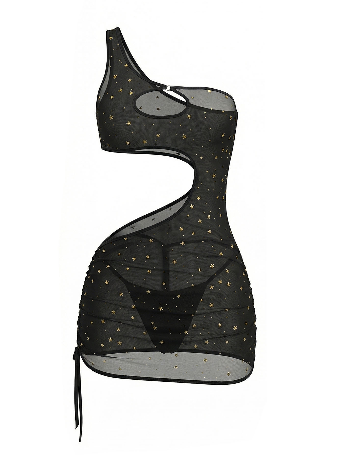 Vestido de Lingerie Preto de U - Sexy Mesh Sheer Bodycon Dress avaliação e preço