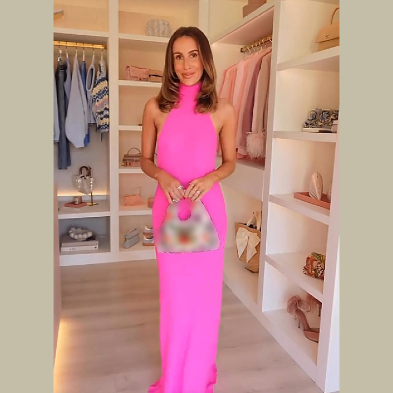 Vestido Maxi de Cetim para Mul - Elegant Satin Evening Gown Split avaliação e preço