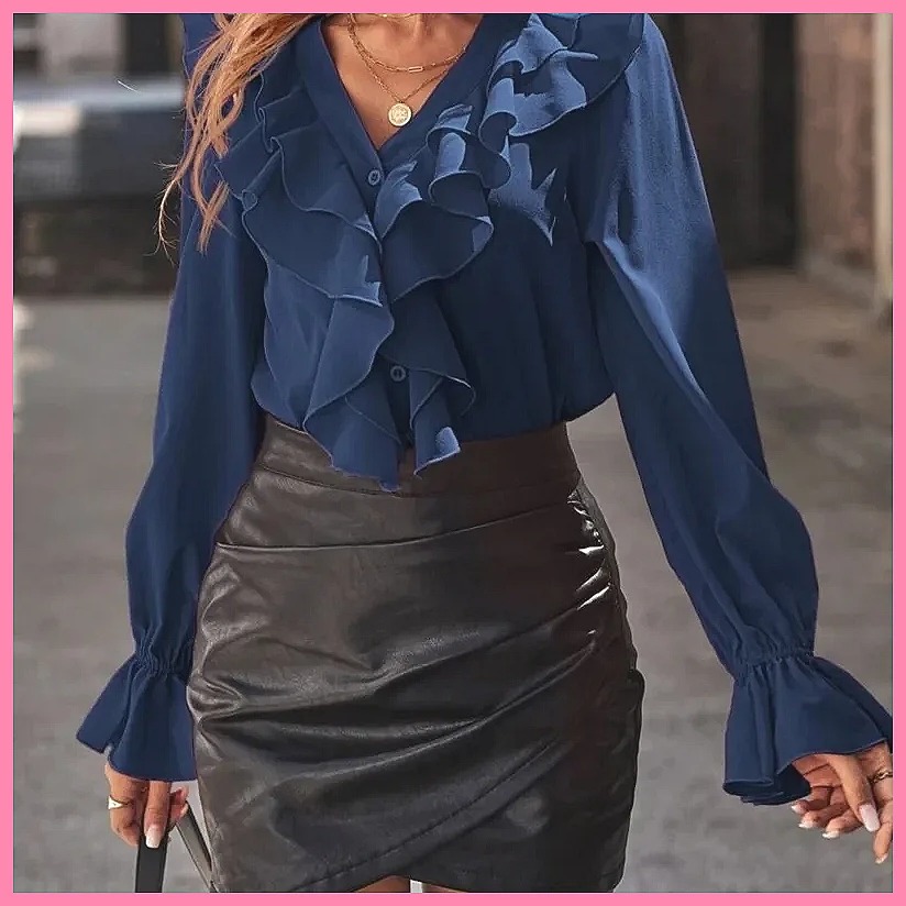 Blusa Elegante Feminina 2025 c - Blouses avaliação e preço