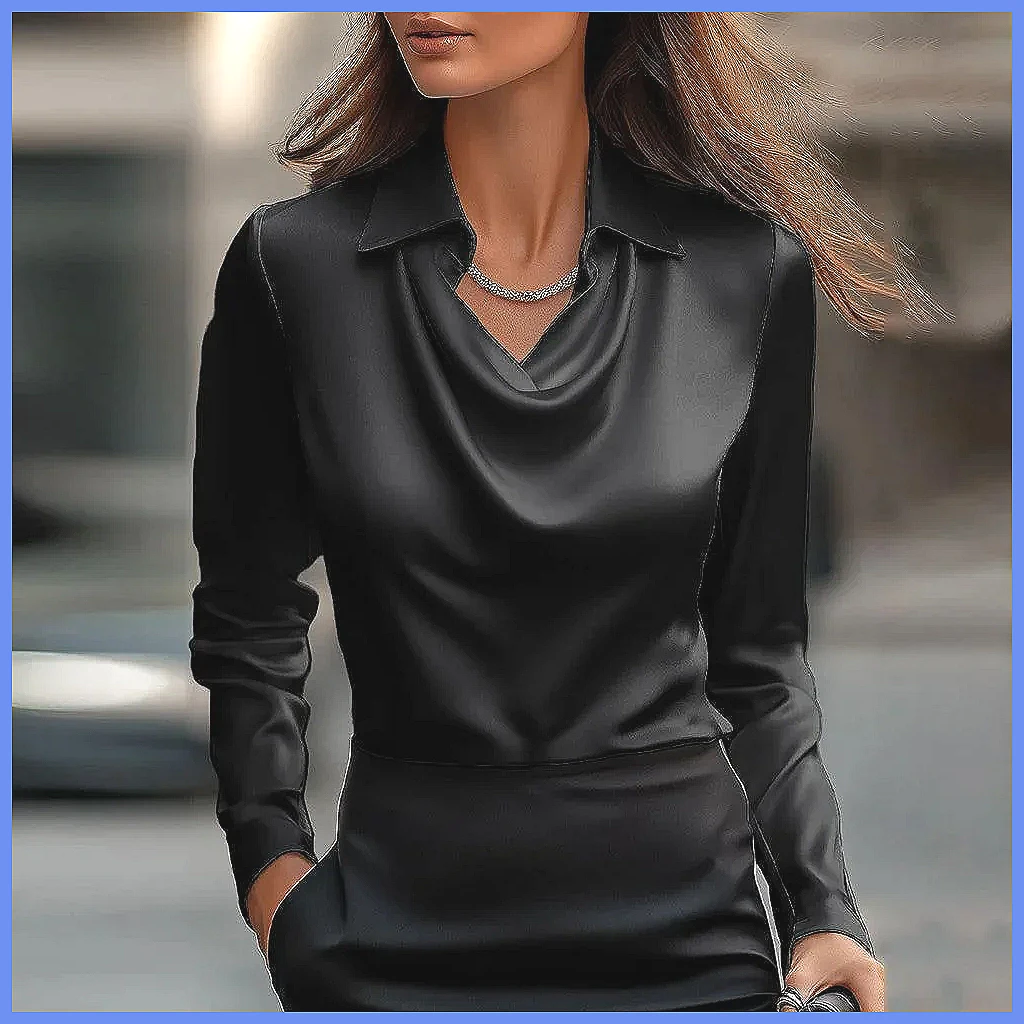 Blusa Vintage de Cetim para Mu - Blouses avaliação e preço