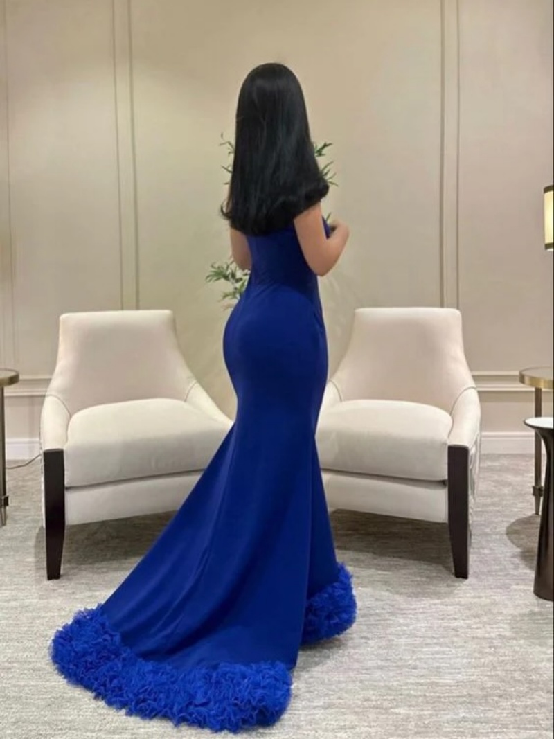 Vestidos de Gala Personalizado - Elegant Satin Evening Gown Split avaliação e preço