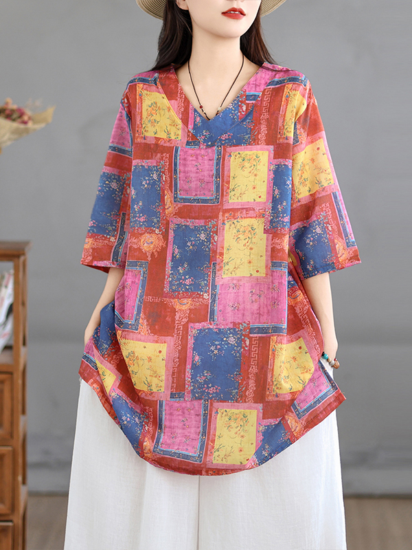 Vestido Camisa Artístico de Li - Casual Loose Linen Shirt Dress avaliação e preço
