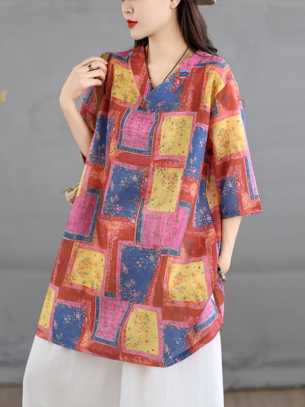 Vestido Camisa Artístico de Li - Casual Loose Linen Shirt Dress avaliação e preço