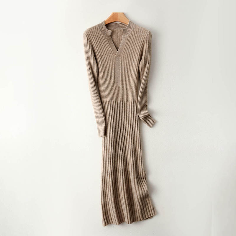 Inteligente minimalista com ne - Bodycon Long Sleeve Ribbed Dress avaliação e preço