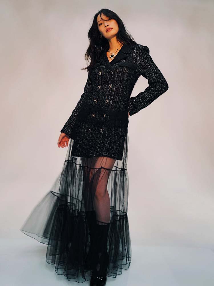Conjunto Feminino de Blazer e  - Tweed Two Piece Blazer Dress avaliação e preço