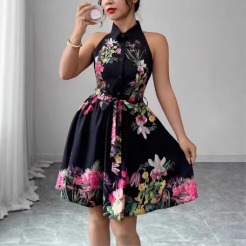 Vestido Floral Feminino 2026 P - French Vintage Floral Midi Dress avaliação e preço