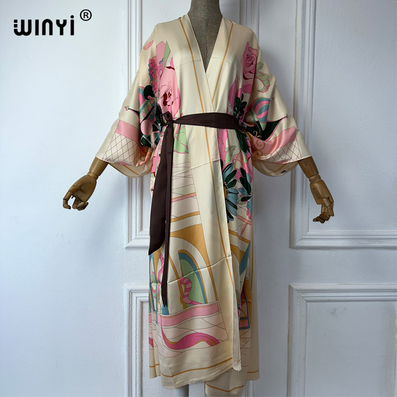 WINYI Vestido de Praia Estampa - Boho Summer Beach Maxi Dress avaliação e preço