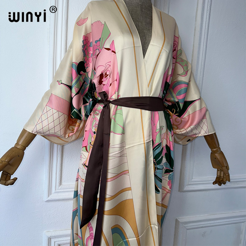 WINYI Vestido de Praia Estampa - Boho Summer Beach Maxi Dress avaliação e preço