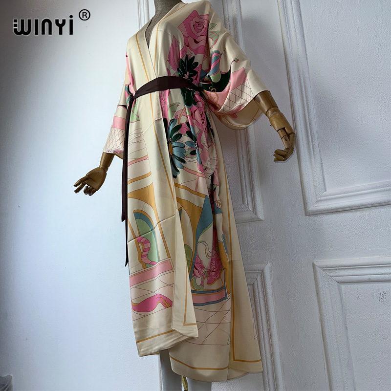 WINYI Vestido de Praia Estampa - Boho Summer Beach Maxi Dress avaliação e preço