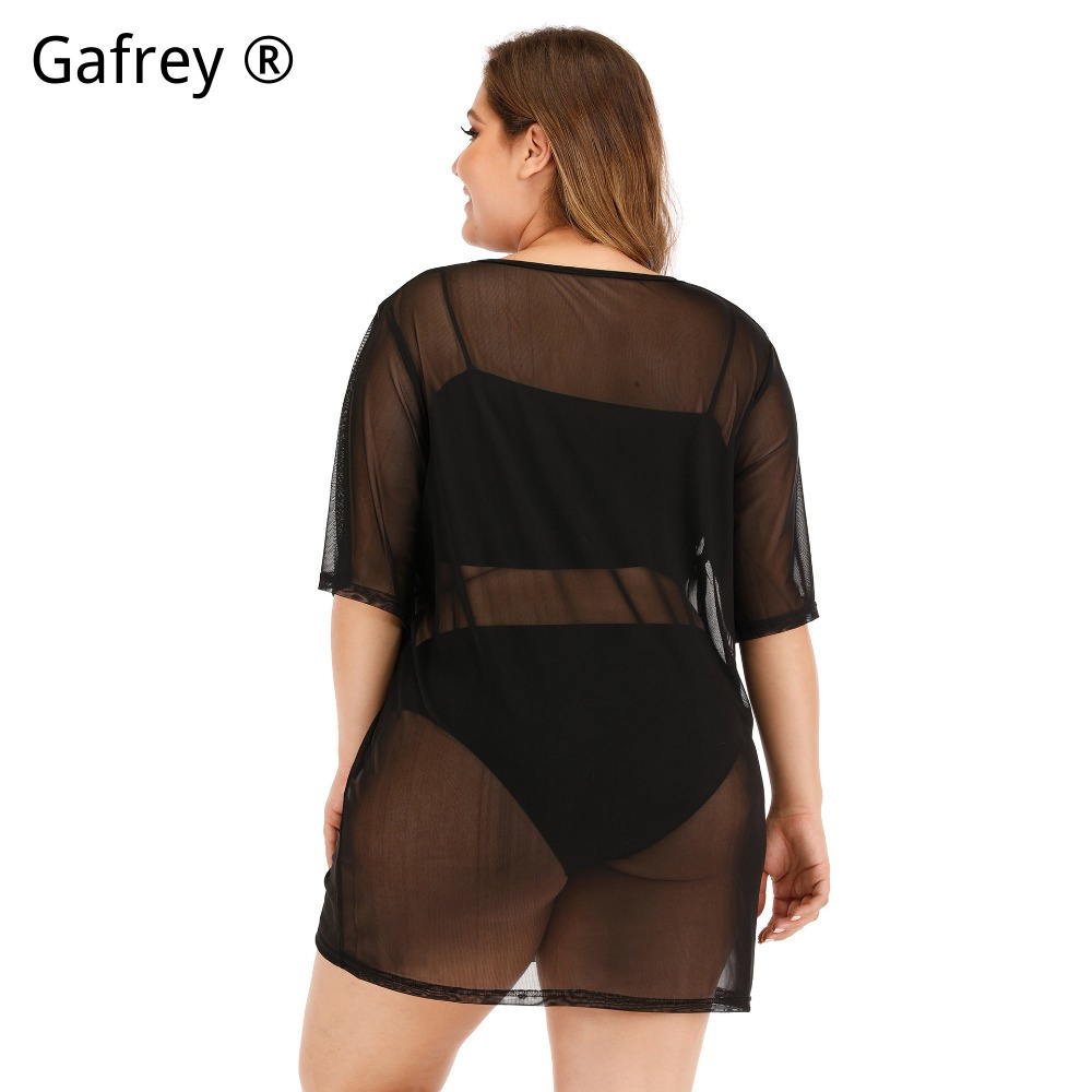 Vestido de Praia Sexy Plus Siz - Sexy Mesh Sheer Bodycon Dress avaliação e preço