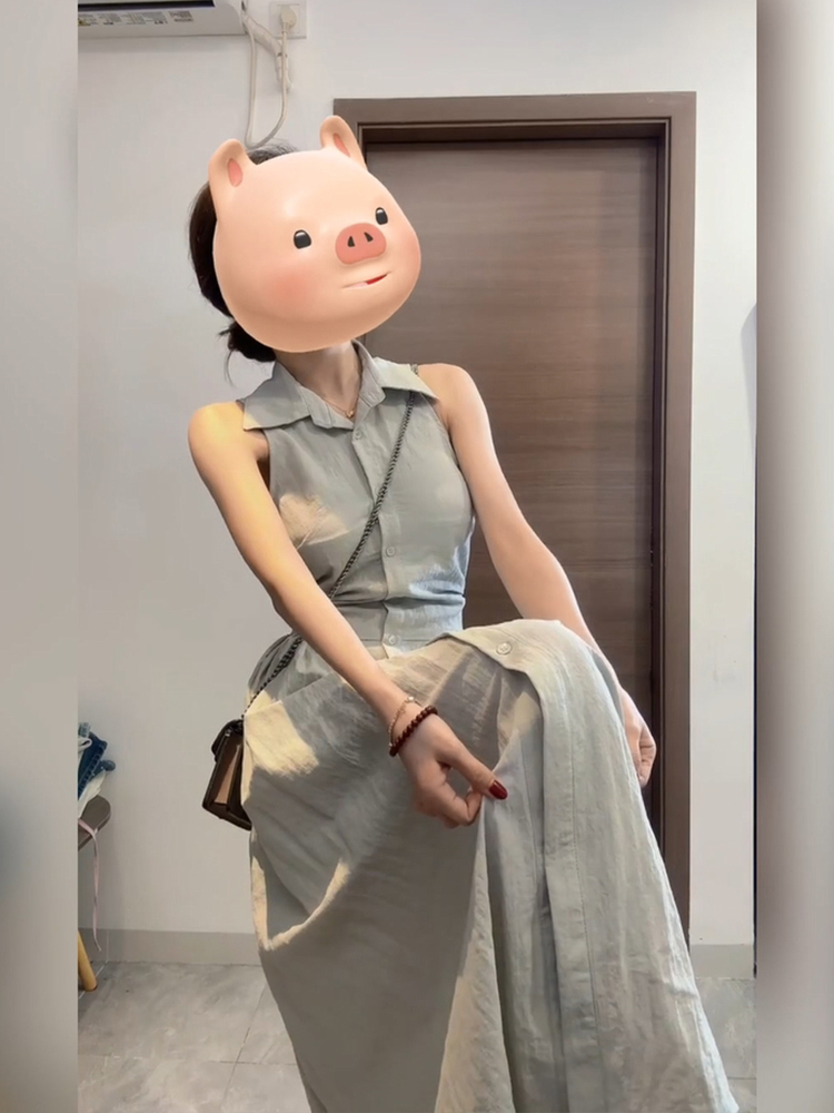 Vestido Chemise XZY Chic Casua - Korean Style A Line Shirt Dress avaliação e preço