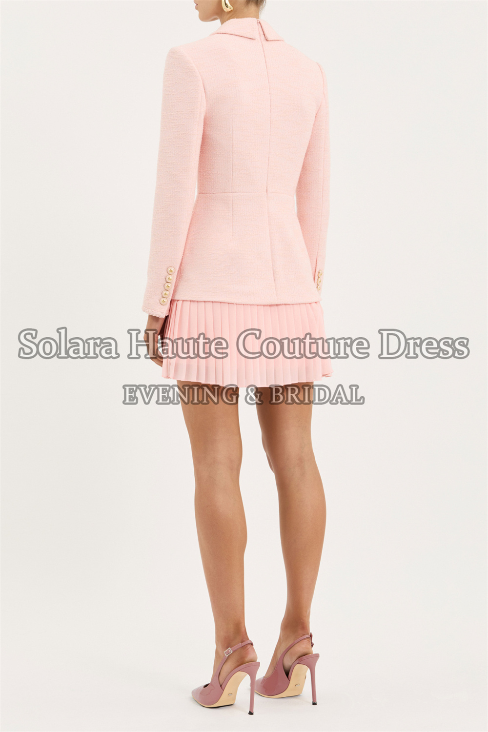 Conjunto de Duas Peças Solara  - Tweed Two Piece Blazer Dress avaliação e preço
