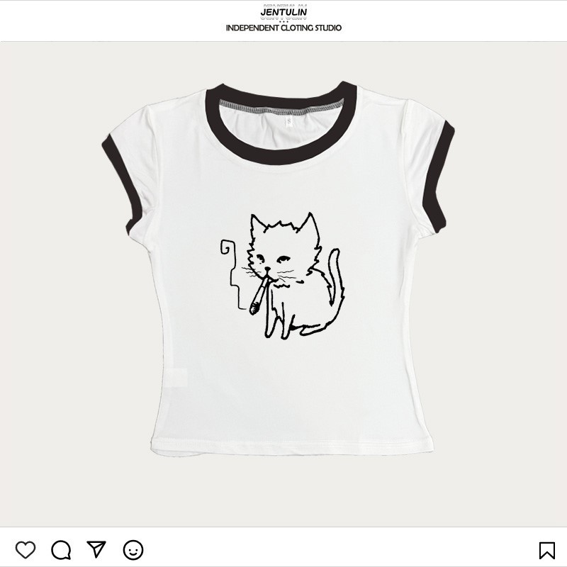 Camisetas Femininas Estilo Cor - Y2K Graphic Baby Tee Crop avaliação e preço