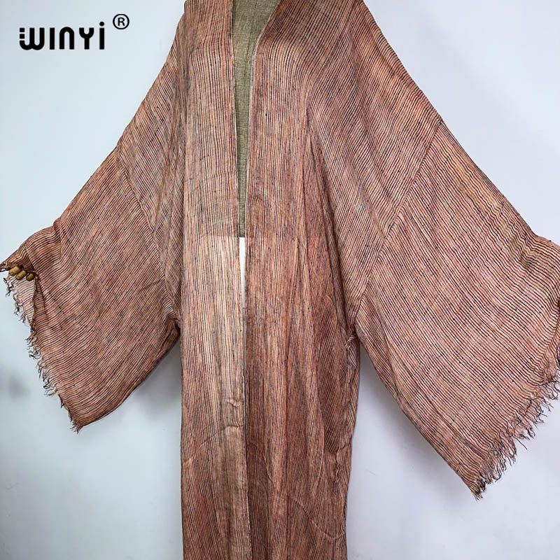 WINYI Novo Cardigã Feminino Co - Boho Summer Beach Maxi Dress avaliação e preço