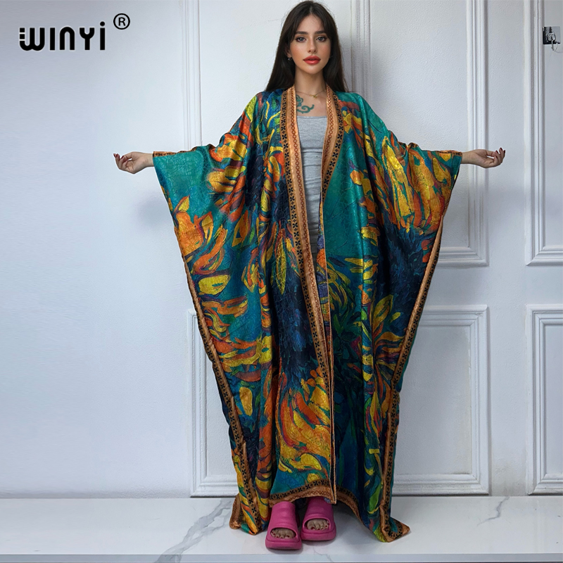 WINYI-Boho impressão Open Beac - Boho Summer Beach Maxi Dress avaliação e preço