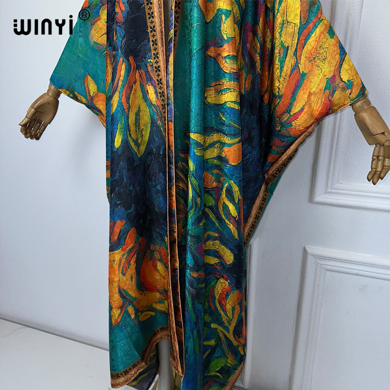 WINYI-Boho impressão Open Beac - Boho Summer Beach Maxi Dress avaliação e preço