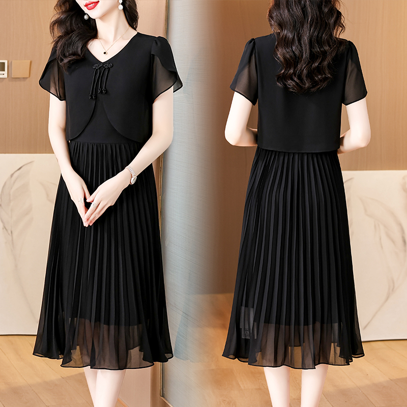 2025 verão sólido chiffon casu - French Vintage Floral Midi Dress avaliação e preço