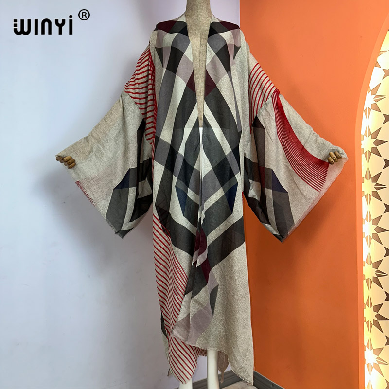 WINYI-Quimono estampa Boho par - Boho Summer Beach Maxi Dress avaliação e preço
