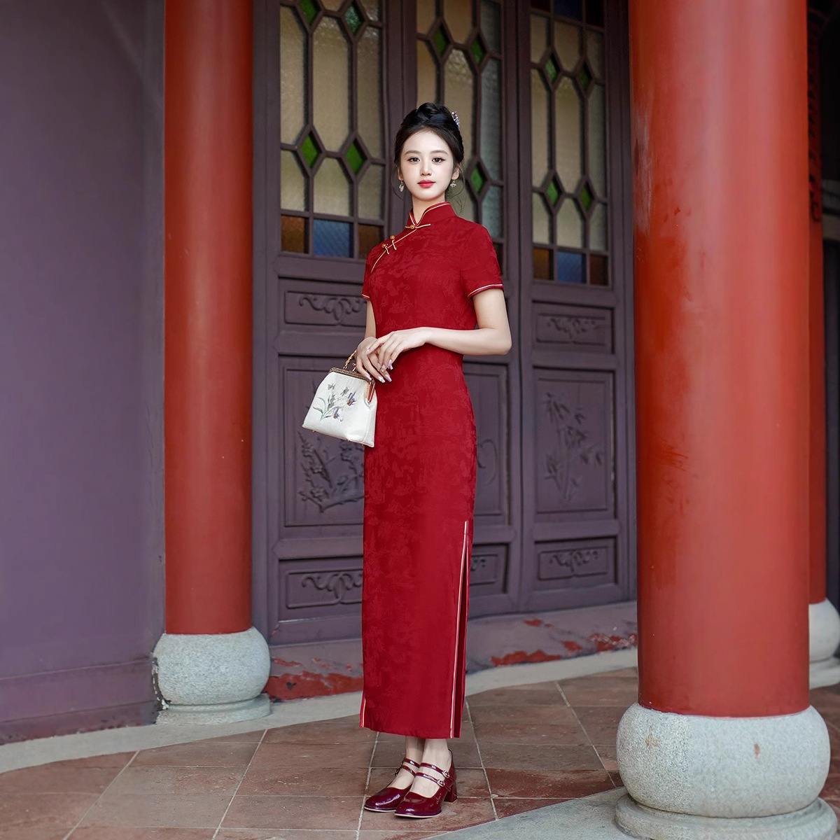 Novo Vestido Longo Cheongsam V - Dresses avaliação e preço