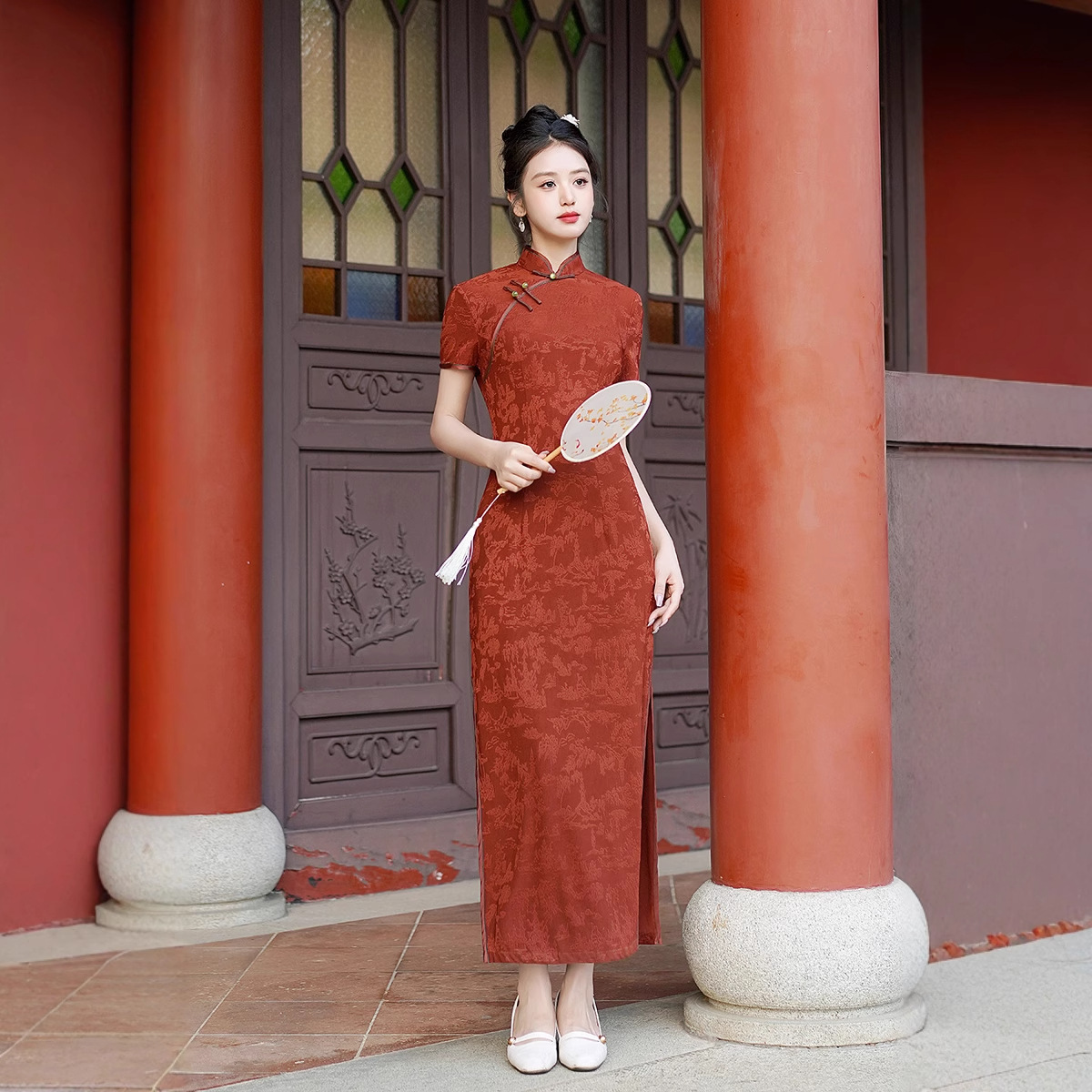 Novo Vestido Longo Cheongsam V - Dresses avaliação e preço